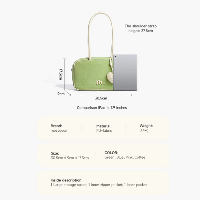MOSSDOOM Maris Bag Women's Bag Single Shoulder Bag With Heart Pendant